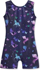 img 4 attached to Toddler Leotard Gymnastics Biketard Galaxy Dress Up & Pretend Play