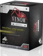 🧤 venom steel 50-count latex cleaning gloves: one size fits all for effective protection logo