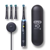 oral-b io series 9 electric toothbrush with 4 replacement brush heads, black onyx: dental care made easy logo