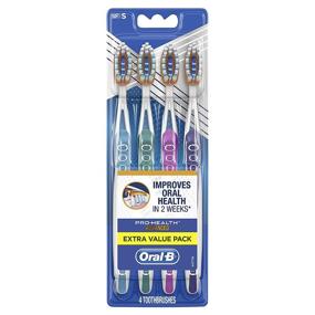 img 3 attached to Oral-B Pro-Health Advanced Manual Toothbrush, Soft Bristles, 4-Pack