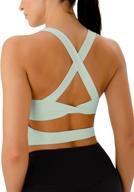 👚 criss cross padded sports support women's workout apparel logo