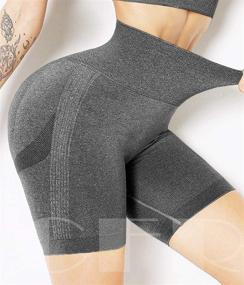 img 3 attached to 🍑 CFR Seamless Scrunch Butt Lifting High Waist Leggings - Women's Workout Biker Shorts, Squat Proof, for Sport, Gym, Yoga & Hot Pants