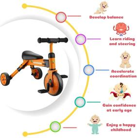 img 2 attached to 🚲 Avenor 2-in-1 Tricycle: Ideal Toddler Bike for 2-Year-Olds, Perfect Trike for 3-Year-Olds, Birthday Gift, Foldable & Safe – Boys and Girls