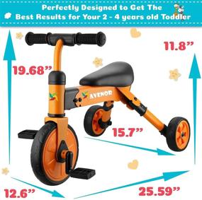 img 3 attached to 🚲 Avenor 2-in-1 Tricycle: Ideal Toddler Bike for 2-Year-Olds, Perfect Trike for 3-Year-Olds, Birthday Gift, Foldable & Safe – Boys and Girls