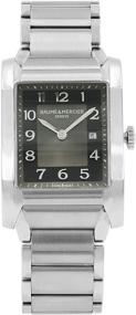 img 4 attached to Женские часы Baume Mercier Hampton M0A10021 - черный циферблат, кварцевый механизм