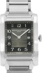 img 3 attached to Женские часы Baume Mercier Hampton M0A10021 - черный циферблат, кварцевый механизм