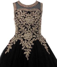 img 3 attached to 👗 Burgundy Girls' Formal Pageant Dresses - Stylish Attire for Little Ones