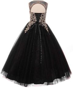img 2 attached to 👗 Burgundy Girls' Formal Pageant Dresses - Stylish Attire for Little Ones