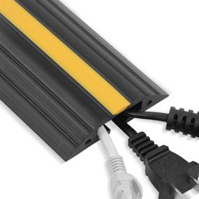 img 2 attached to 💡 Stageek 6 Ft Floor Cord Protector: Flexible PVC Duct Cable Concealer for Home, Office or Warehouse - Prevent Trip Hazard!
