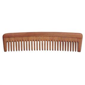 img 4 attached to 🌿 HealthGoodsIn - Pure Neem Wood Wide Tooth Comb for Shiny Hair, Organic Hair and Scalp Health, Wide-Tooth Comb