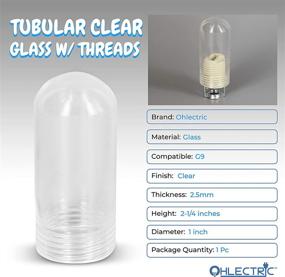 img 3 attached to 💡 OhLectric OL 41332 Tubular Glass Cover: Superior Protection for Your Lighting Fixture