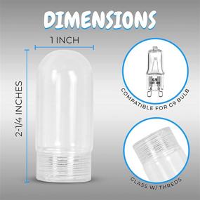 img 2 attached to 💡 OhLectric OL 41332 Tubular Glass Cover: Superior Protection for Your Lighting Fixture