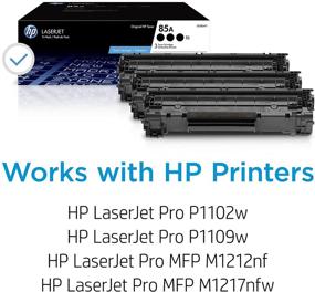 img 3 attached to 🖨️ HP 85A Black Toner-Cartridges (Pack of 3) for HP LaserJet Pro M1212nf, M1217nfw, P1102w, P1109w