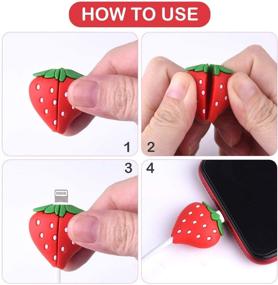 img 1 attached to 🦖 20 Pcs Cute Drink Fruit Dinosaur Cable Protectors for iPhone/iPad USB Cable - Protect USB Charger with Phone Accessory Saver (Type B)