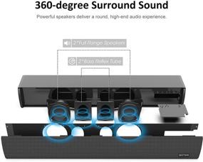 img 3 attached to 🔈Звуковая панель Bestisan с встроенным сабвуфером, Bluetooth 5.0, 3 режимами EQ, 24 дюйма, 80 Вт, Оптический/Коаксиальный/Аудио/USB