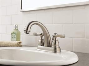 img 2 attached to Windemere B2596LF SS: Two-Handle Centerset Stainless Steel Faucet – Efficient Style and Performance