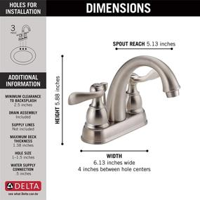 img 1 attached to Windemere B2596LF SS: Two-Handle Centerset Stainless Steel Faucet – Efficient Style and Performance