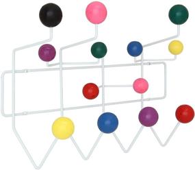 img 4 attached to 🧥 Modway Gumball: Stylish Mid-Century Wall-Mounted Coat Rack in Multicolored Design