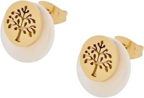 img 1 attached to 🌳 Enhanced SEO: Edforce Stainless Steel Tree of Life Stud Earrings