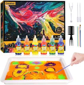 img 4 attached to 🎨 Creative Water Marbling Paint Crafts for Kids