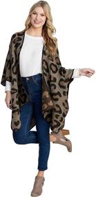 img 1 attached to Mud Pie LEOPARD WRAP 80260036GY Women's Accessories