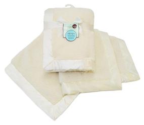 img 3 attached to 🌟 Soft Sherpa with Satin Receiving Blanket by American Baby Company - Ecru color, 30" x 35" - for Boys and Girls