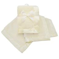 🌟 soft sherpa with satin receiving blanket by american baby company - ecru color, 30" x 35" - for boys and girls logo