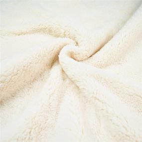 img 2 attached to 🌟 Soft Sherpa with Satin Receiving Blanket by American Baby Company - Ecru color, 30" x 35" - for Boys and Girls