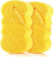 🛁 gainwell natural cellulose bath sponge: soft body sponge for shower – value pack of 2pcs logo