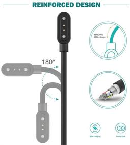 img 1 attached to TUSITA Charger for Snapchat Spectacles 2 - Reliable USB Magnetic Charging Cable - 5ft/150cm Length - Essential HD Video Sunglasses Accessories