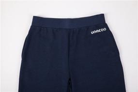 img 2 attached to Comfortable UNACOO Kids Girls Sweatpants 👧 with Elastic Waistband for Easy Pull-on Joggers