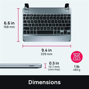 img 1 attached to 🔌 Brydge 9.7 Wireless Keyboard for iPad 6th Generation (2018), iPad 5th Generation (2017), iPad Pro 9.7", iPad Air 1/2 - Space Gray