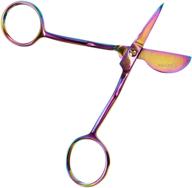 🌈 tula pink hardware 4-inch duckbill applique scissors with rainbow design logo