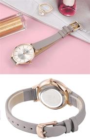 img 1 attached to 👩 Fashionable Ladies' Wristwatches with Leather Mesh Strap and Round Case