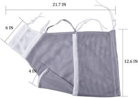 img 3 attached to 🐱 ZUKIBO Cat Shower Net Bag: Adjustable, Breathable, Anti-Bite & Anti-Scratch Restraint Bag for Cat’s Bathing, Nail Trimming, Injections & Medicine-Taking