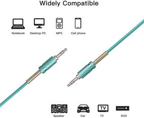 img 3 attached to ENUODA Аудиокабель 3,5 мм мужской - мужской: Премиум-кабель для наушников, динамиков и устройств - 3FT / 0,9M, Зеленый.