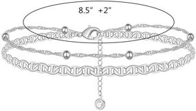 img 3 attached to SEVENSTONE Initial Bracelets Adjustable Handmade