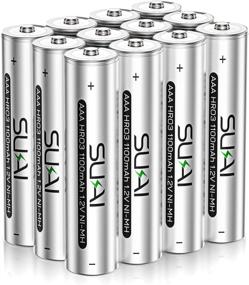 img 4 attached to 🔋 SUKAI AAA Rechargeable Batteries 12 Pack - 1100mAh High-Capacity Ni-MH Rechargeable AAA Batteries with Low Self-Discharge - Pre-Charged for Extended Usage