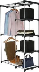 img 3 attached to 🗄️ Organize and Optimize Storage with the Amazon Basics Double Rod Freestanding Closet - Silver