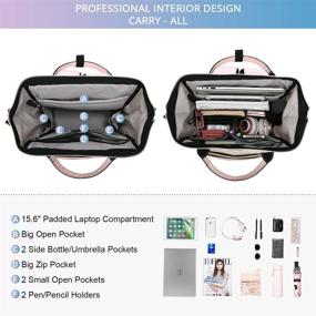 img 3 attached to LOVEVOOK Laptop Backpack For Women Fashion Business Computer Backpacks Travel Bags Purse Student Bookbag Teacher Doctor Nurse Work Backpack With USB Port Laptop Accessories