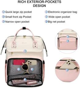 img 1 attached to LOVEVOOK Laptop Backpack For Women Fashion Business Computer Backpacks Travel Bags Purse Student Bookbag Teacher Doctor Nurse Work Backpack With USB Port Laptop Accessories