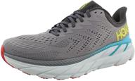 hoka one clifton men's athletic shoes in colorful variations logo