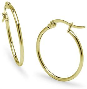 img 2 attached to Women's Stainless Steel Hoop Earrings 💍 - Silver Tone Assorted Colors, 2mm x 20mm