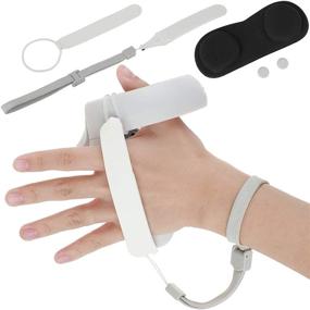 img 3 attached to 🔌 Esimen Knuckle Strap for Oculus Quest 2: Adjustable Wrist Strap & Button Cover for Enhanced Touch Controller Grip (White)