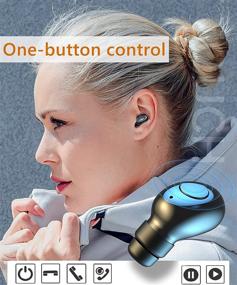 img 3 attached to 🎧 Одиночный наушник V5.0 Bluetooth - самые миниатюрные беспроводные наушники для мобильных телефонов с чистым звонком без использования рук и невидимым дизайном.