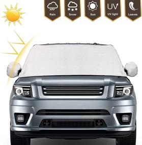img 4 attached to 🚗 ADORIC Car Sun Shade: Ultimate Protection with Waterproof Oxford Fabric, Universal Windshield Snow Ice Cover