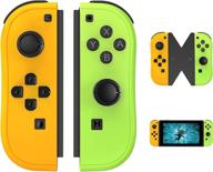 🎮 switch joypad controller compatible for nintendo switch, joy pads controller with wake-up function and 6-axis gyro, yellow and green color option logo