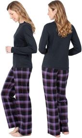 img 3 attached to Plaid Perfection: PajamaGram Women's Pajamas Set - Classic Womens Pajama Set