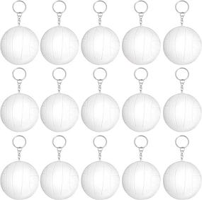 img 4 attached to 🏐 15 Pack iMagitek Volleyball Keychains: Perfect Party Favors, Team Gifts, Carnival Prizes & Stress Relief Balls