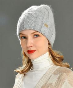 img 2 attached to Jaxmonoy Beanies Winter Cashmere Skullies Outdoor Recreation